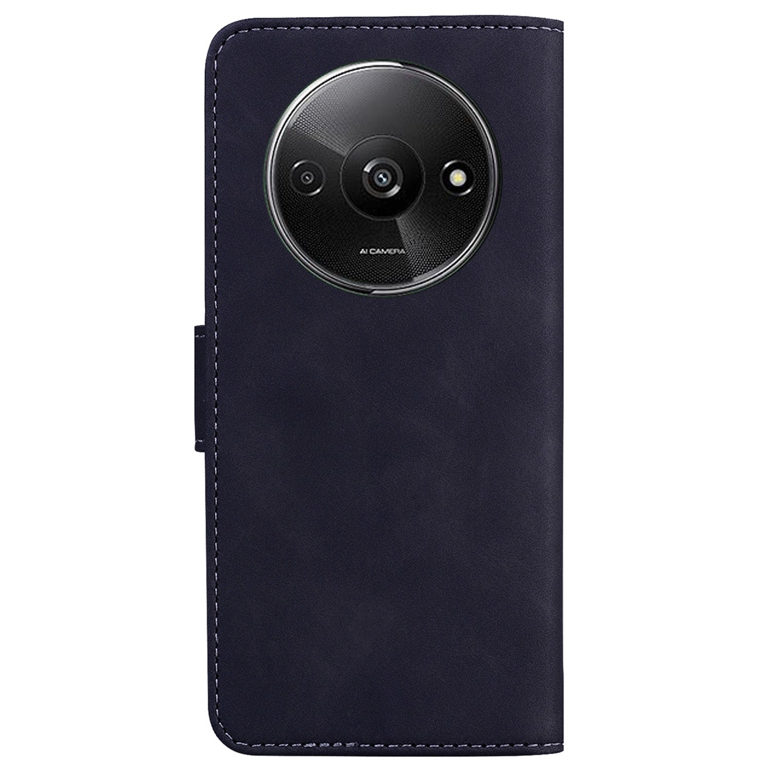 For Xiaomi Redmi A3 / Poco C61 4G Cell Phone Case PU Leather Drop-proof Cover Pure Color Phone Stand For Xiaomi Redmi A3 / Poco C61 4G Cell Phone Case PU Leather Drop-proof Cover Pure Color Phone Stand